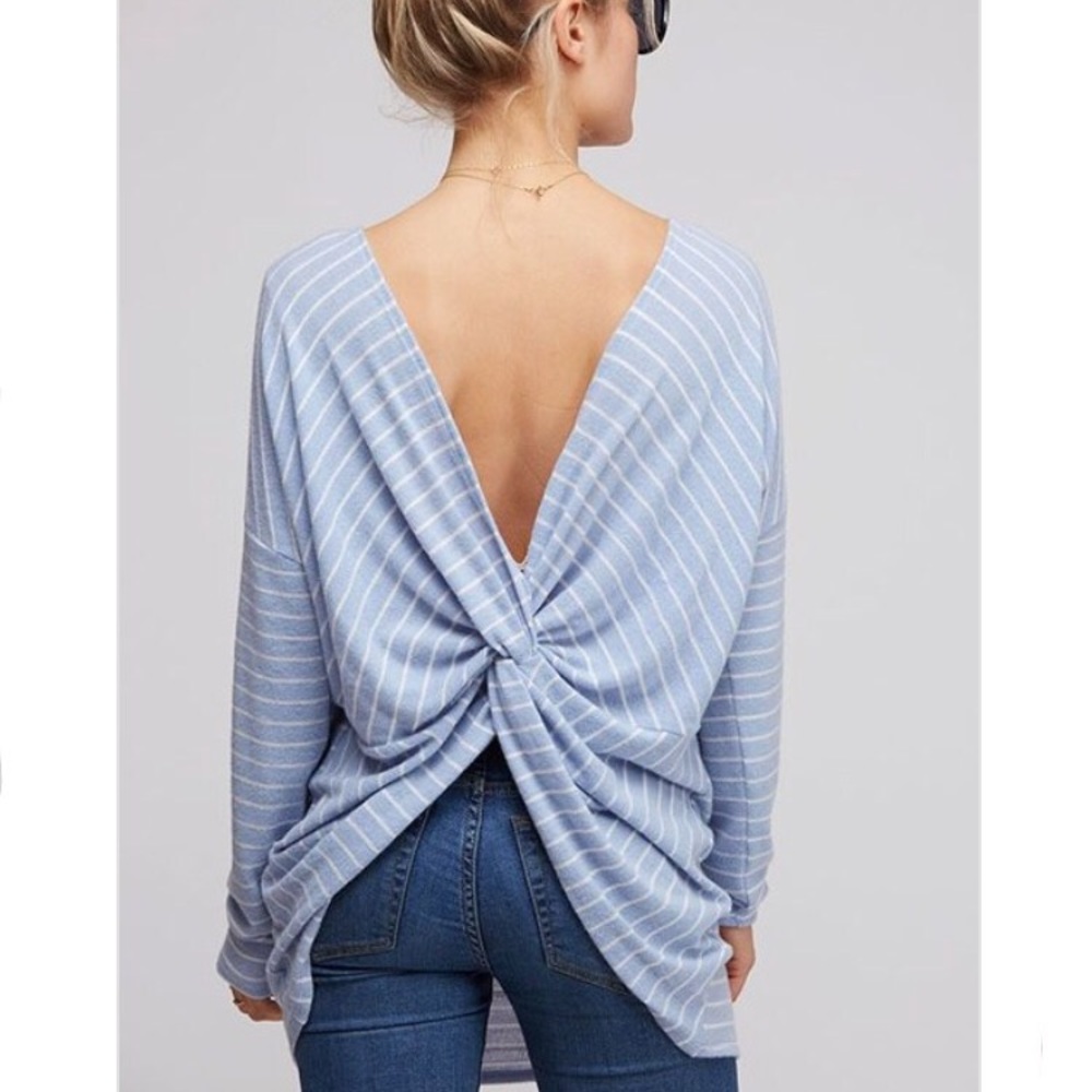 COZY twisted open back top